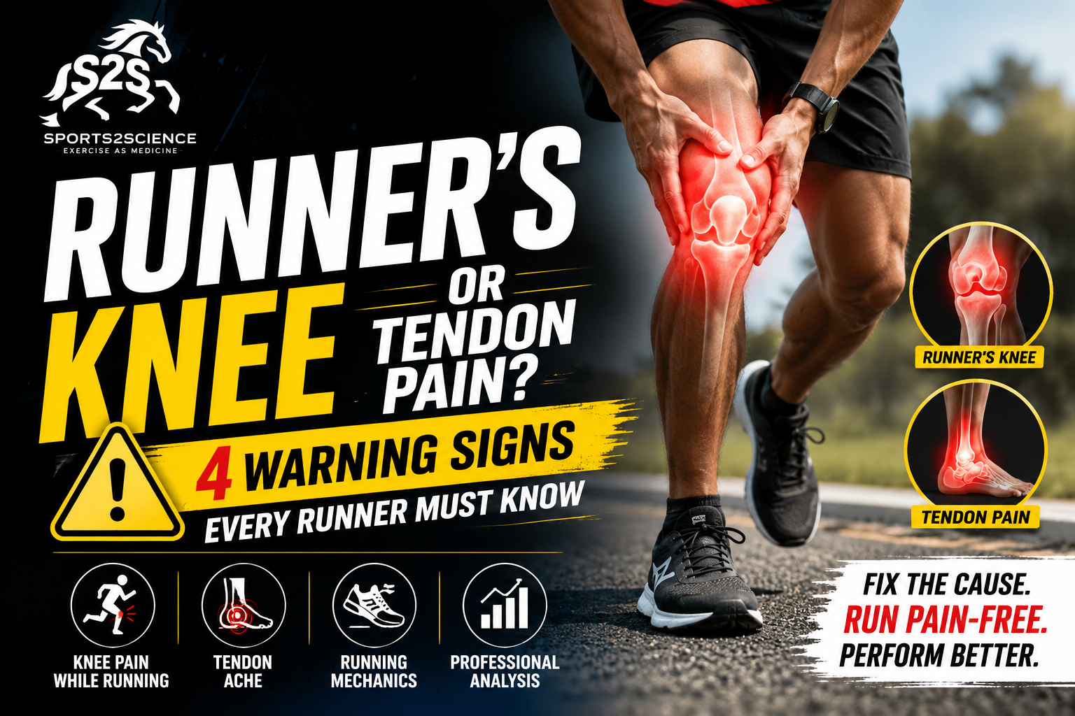 Runner's Knee or Tendon Pain? 4 Warning Signs Every Runner Must Know- Part 1