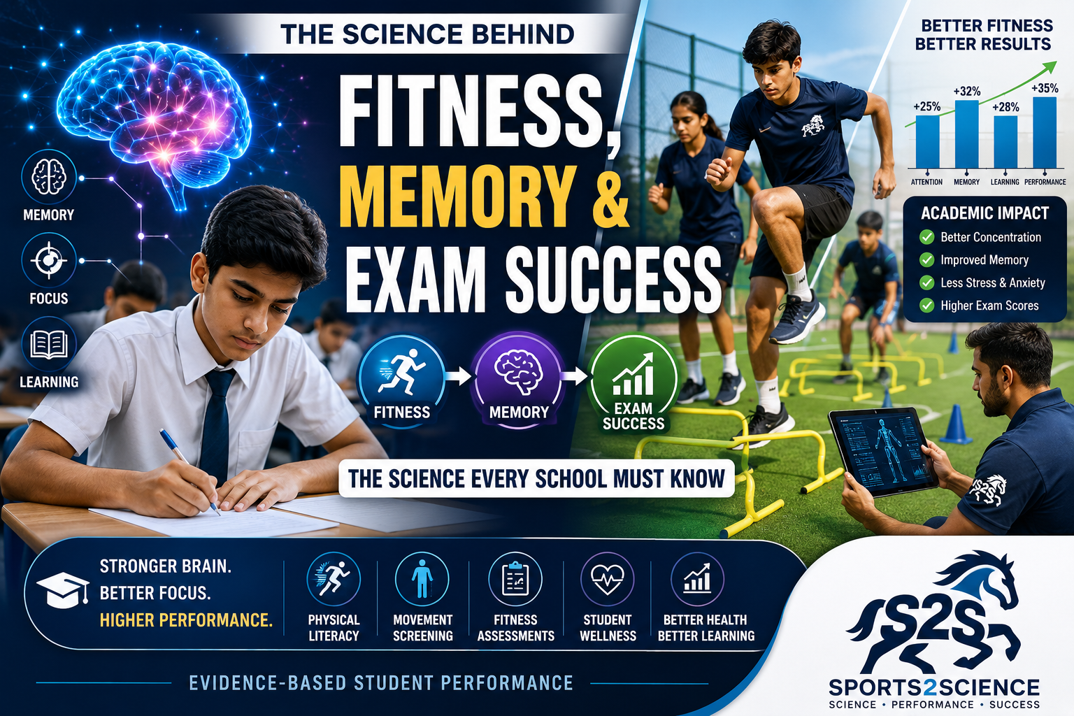 The Science Behind Fitness, Memory, and Examination Performance in Schools